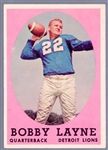 1958 Topps Football- #2 Bobby Layne, Lions