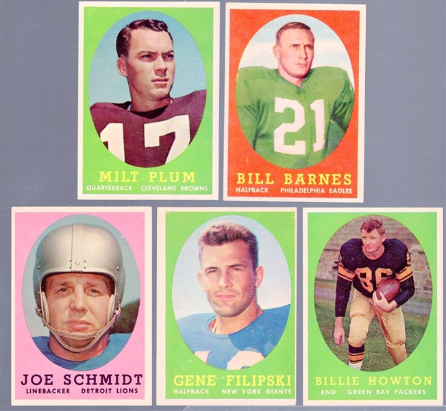 1958 Topps Football- 5 Diff