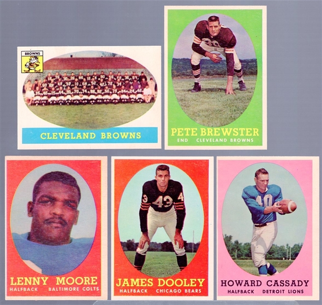 1958 Topps Football- 5 Diff