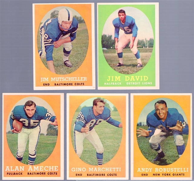 1958 Topps Football- 5 Diff