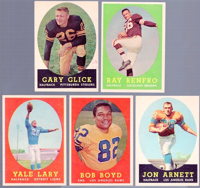 1958 Topps Football- 5 Diff