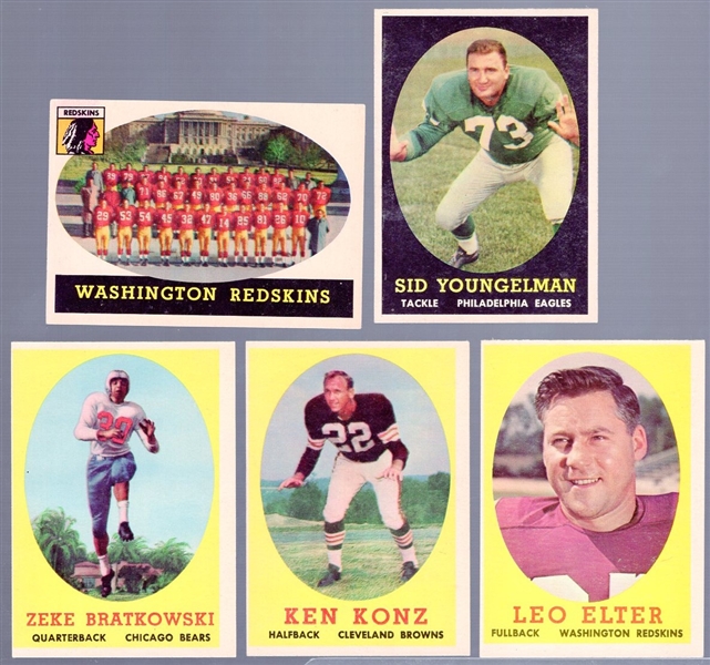 1958 Topps Football- 5 Diff