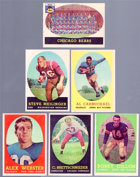 1958 Topps Football- 6 Diff