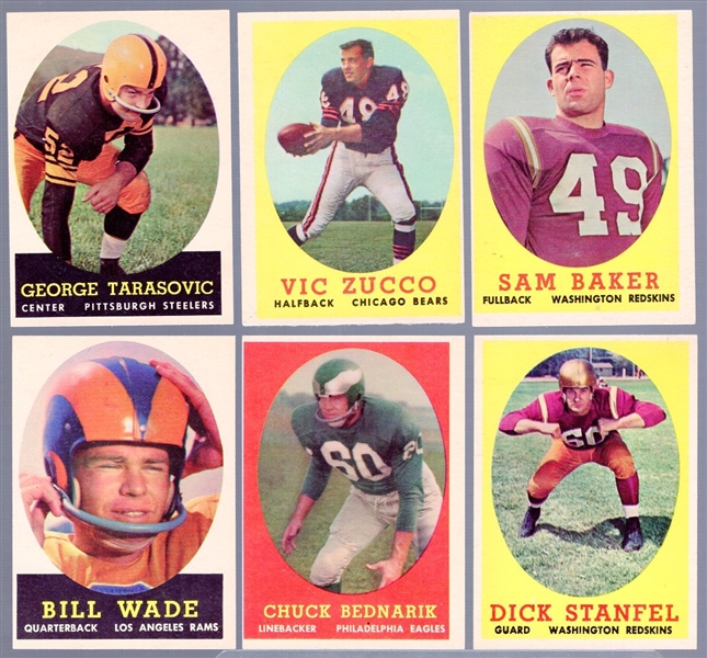 1958 Topps Football- 6 Diff