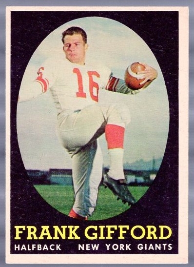 1958 Topps Football- #73 Frank Gifford, Giants