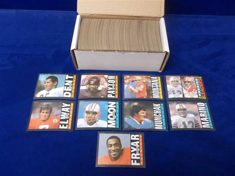 1985 Topps Football Complete Set of 396