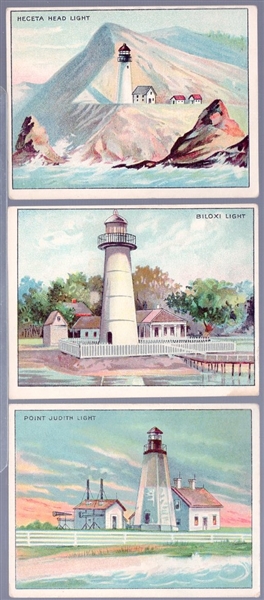 1910 Hassan “Lighthouses” (T77)- 3 Diff.