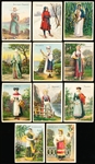 1912 Turkish Trophies “Costumes & Scenery” Cigarette Cards- 11 Diff.