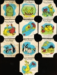 1940’s-50’s Walt Disney “Merry Menagerie” Bread End Labels- 10 Diff.