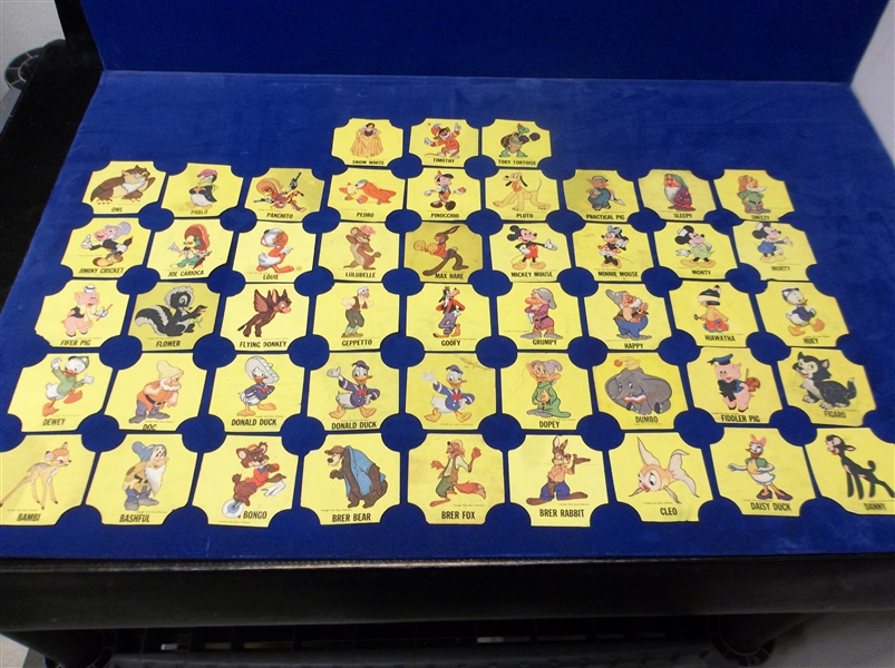 1950’s Walt Disney Productions Yellow Character Bread End Labels- 49 Diff.