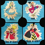 Early 1950’s Walt Disney “Alice in Wonderland” Bread End Labels- 4 Diff.