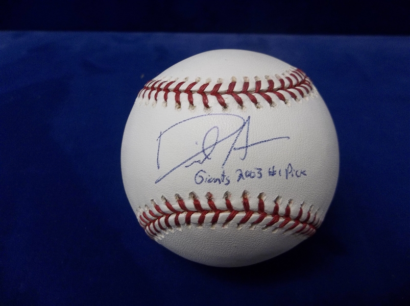 Autographed & Inscribed David Aardsma Official MLB Baseball- Tri-Star Authenticated