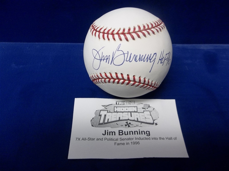 Autographed & Inscribed Jim Bunning Official MLB Baseball- Tri-Star Authenticated