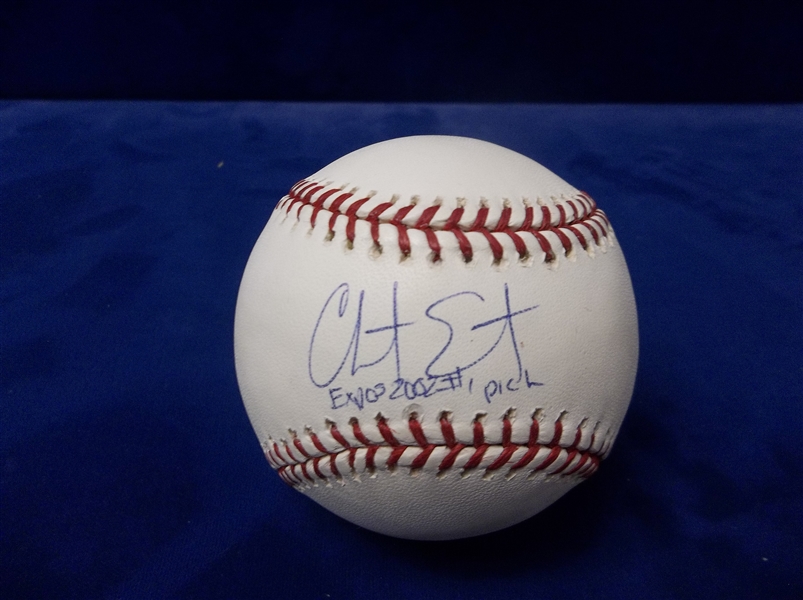 Autographed & Inscribed Clint Everts Official MLB Baseball- Tri-Star Authenticated