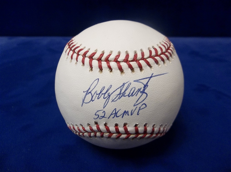 Autographed & Inscribed Bobby Shantz Official MLB Baseball- Tri-Star Authenticated