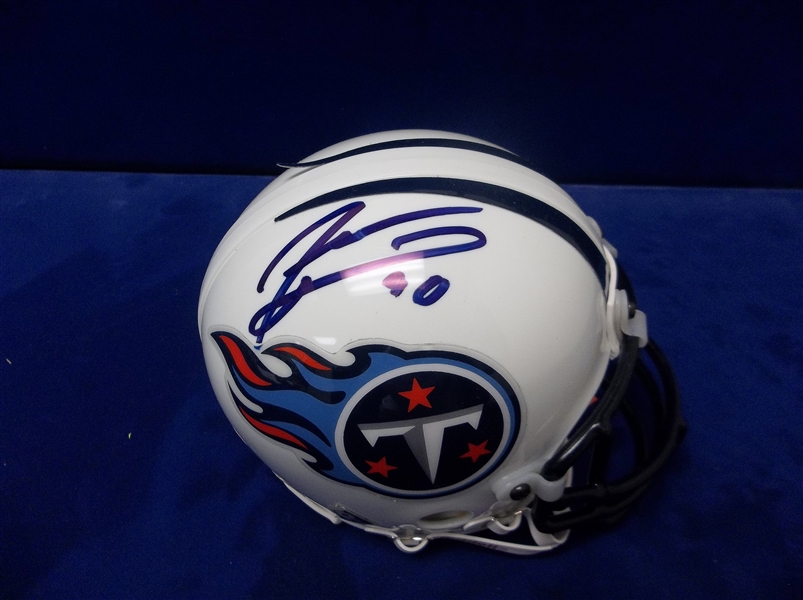 Autographed & Inscribed Jevon Kearse Tennessee Titans NFL Mini-Helmet- Tri-Star Authenticated