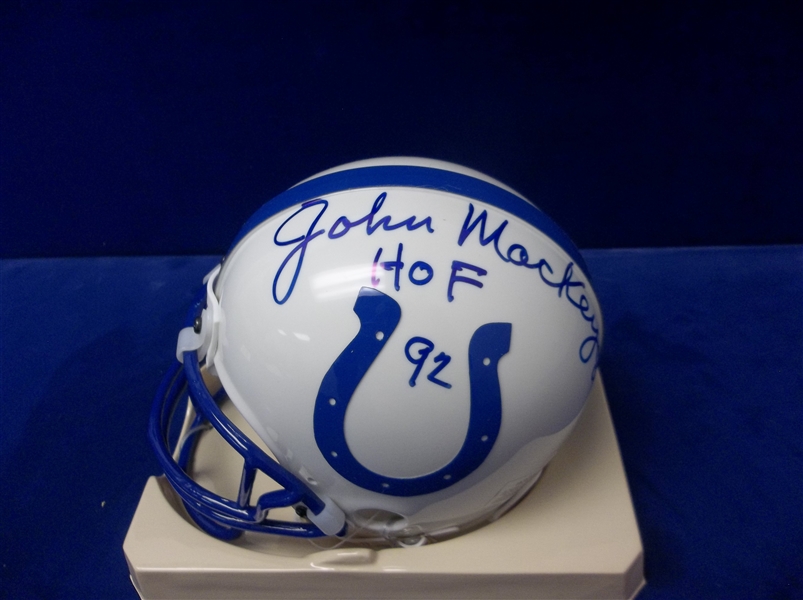 Autographed & Inscribed John Mackey Baltimore Colts NFL Mini-Helmet- Tri-Star Authenticated