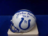 Autographed & Inscribed John Mackey Baltimore Colts NFL Mini-Helmet- Tri-Star Authenticated