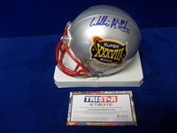 Autographed & Inscribed Willie McGinest New England Patriots/ Super Bowl XXXVIII NFL Mini-Helmet- Tri-Star Authenticated