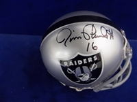 Autographed & Inscribed Jim Plunkett Oakland Raiders NFL Mini-Helmet- Tri-Star Authenticated