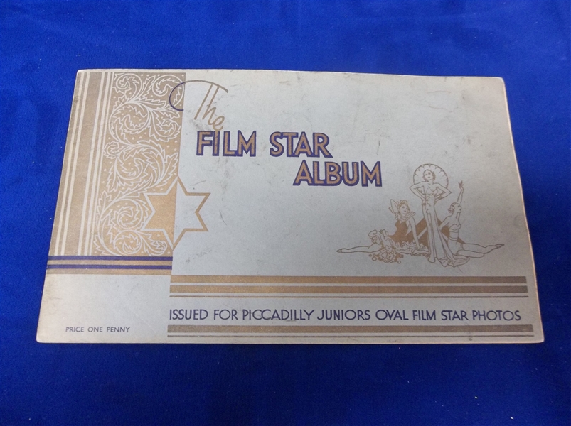 1934 Carreras Limited “Film Stars” Complete Set of 72 Pasted Neatly Into Collectible Album! 