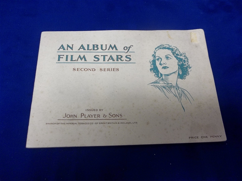 1934 John Player & Sons “Film Stars 2nd Series” Set of 50 Pasted in Collectible Album!