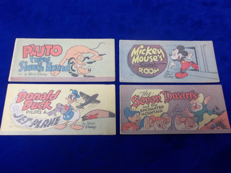 1947 Cheerios “Walt Disney Comic Books Series Z” Complete Set of 4 Booklets