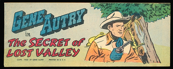 1950 Quaker Oats “Gene Autry in The Secret of Lost Valley” Pocket Sized Comic Book