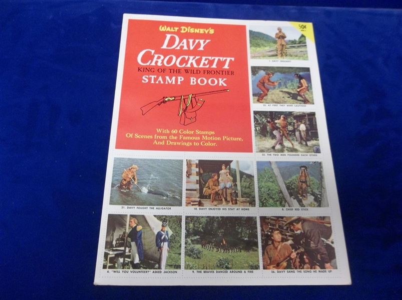 1955 Golden Stamp Book #WD1 “Walt Disney’s Davy Crockett King of the Wild Frontier”