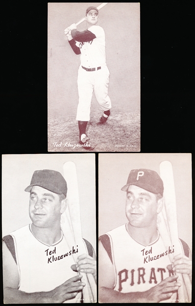 1947-66 Baseball Exhibits- Ted Kluszewski- 3 Diff