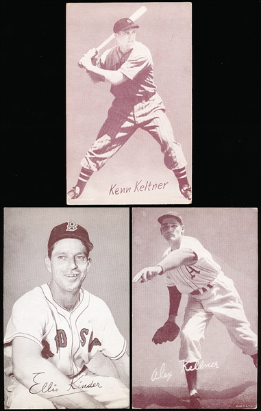 1947-66 Baseball Exhibits- 3 Diff