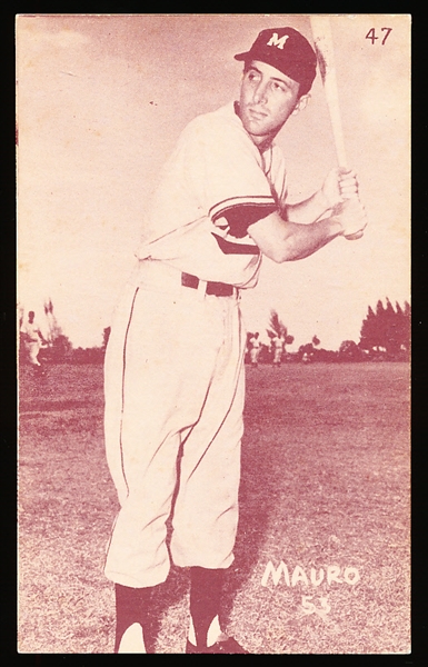 1953 Canadian Baseball Exhibit- #47 Mauro, Montreal