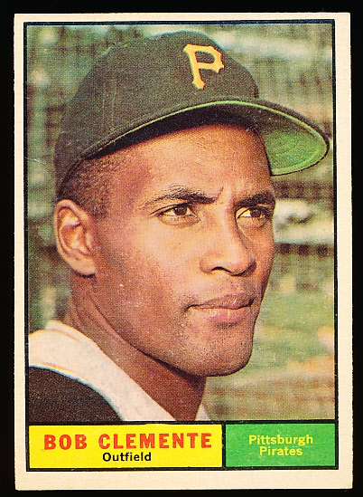 1961 Topps Baseball- #388 Roberto Clemente, Pirates