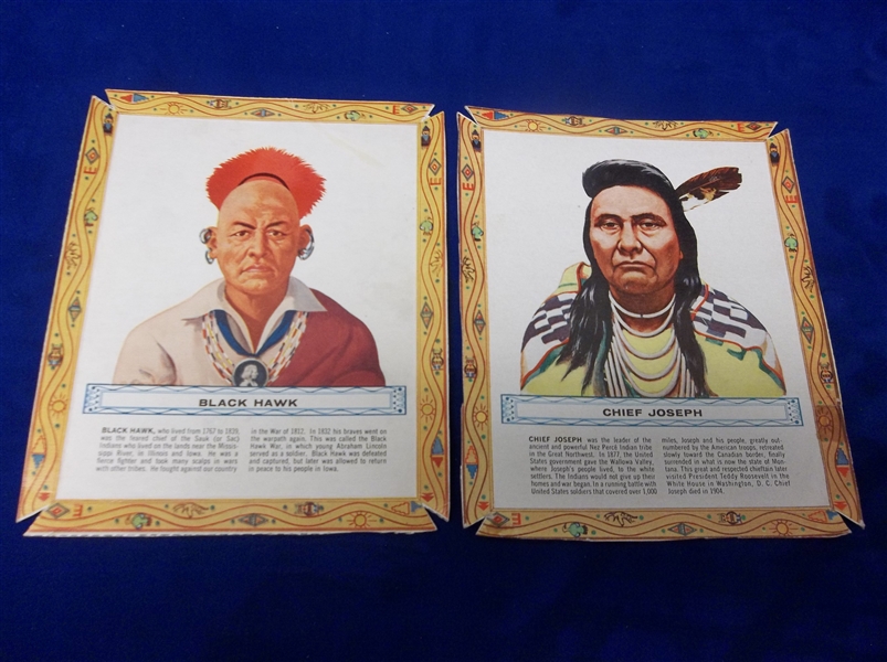 1962 Kellogg’s “Famous Indian Chief Portraits” (F273-7b)- 2 Diff.