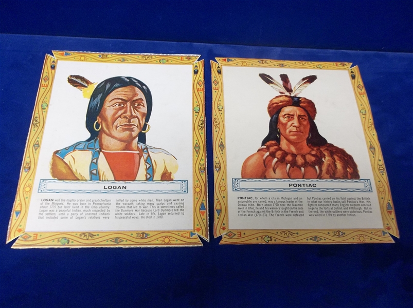 1962 Kellogg’s “Famous Indian Chief Portraits” (F273-7b)- 2 Diff.