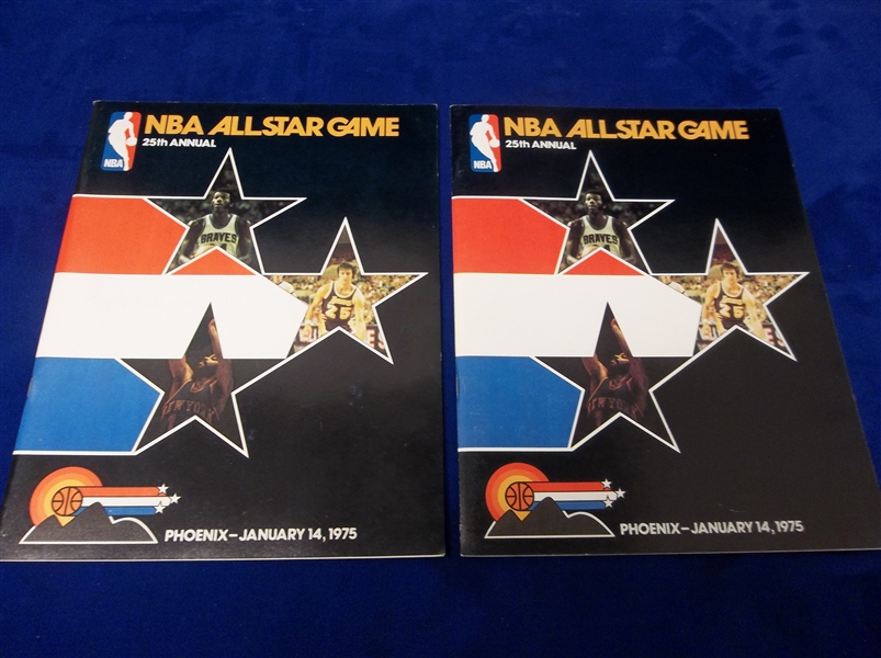 Jan. 14, 1975 NBA All-Star Game Programs- 2 Programs- Both Unscored