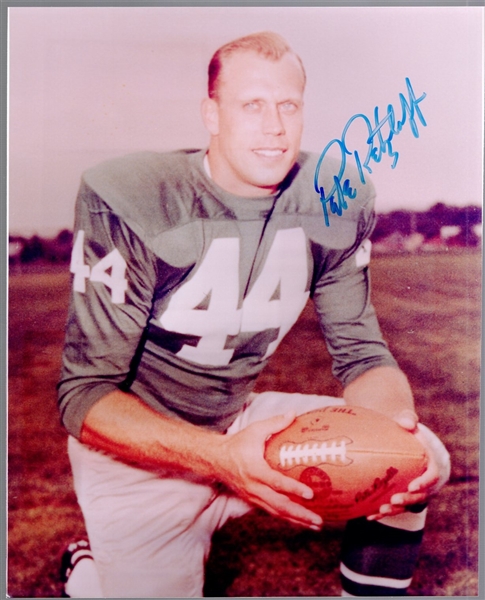 Autographed Pete Retzlaff Philadelphia Eagles NFL Color 8” x 10” Photo