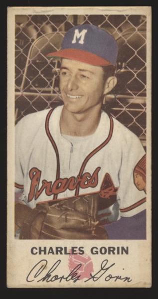 1954 Johnston Cookies Bb- #15 Charles Gorin, Braves