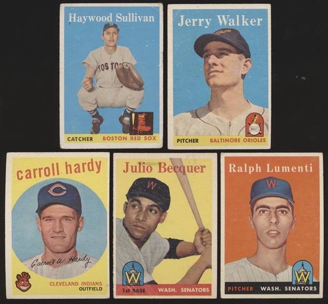 1958/59 Topps Bb- 10 Cards