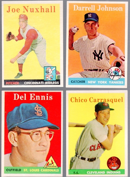 1958 Topps Baseball- 4 Diff