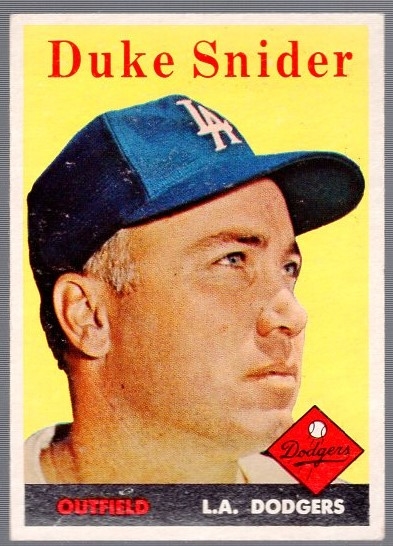 1958 Topps Baseball- #88 Duke Snider, Dodgers