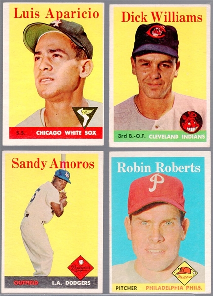 1958 Topps Baseball- 4 Diff