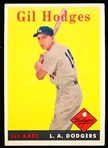 1958 Topps Baseball- #162 Gil Hodges, Dodgers