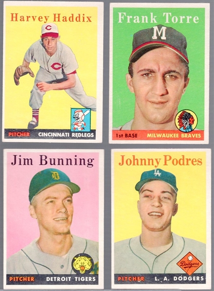 1958 Topps Baseball- 4 Diff