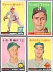 1958 Topps Baseball- 4 Diff