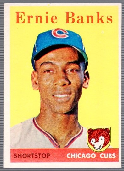 1958 Topps Baseball- #310 Ernie Banks, Cubs