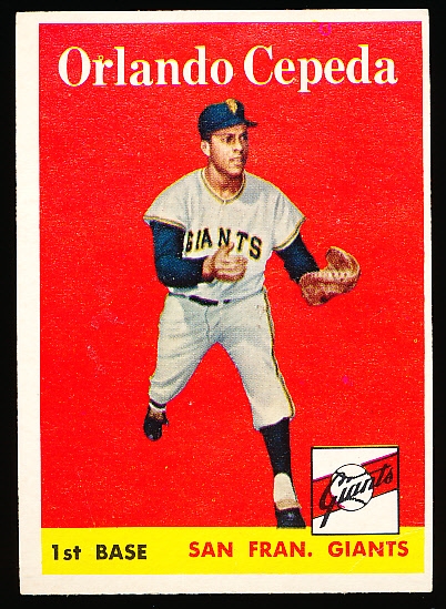 1958 Topps Baseball- #343 Orlando Cepeda RC