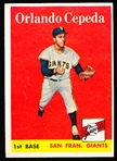 1958 Topps Baseball- #343 Orlando Cepeda RC