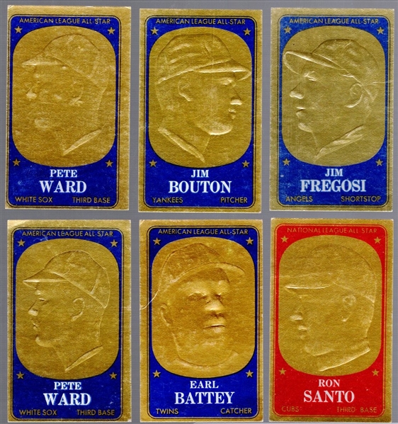 1965 Topps Bb Embossed- 6 Cards