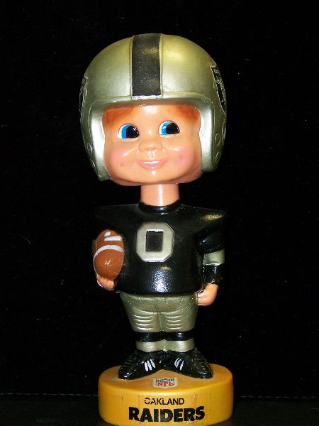 1975 Sports Specialties Corp. NFL Oakland Raider Plastic Bobble Head